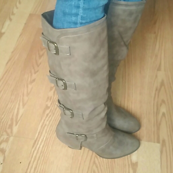 Brown Buckle Boots - Picture 1 of 8